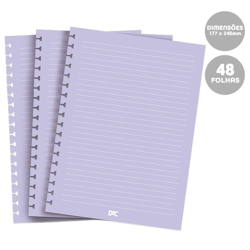 Refil Para Caderno Smart Colegial 48 Folhas Lilas Dac
