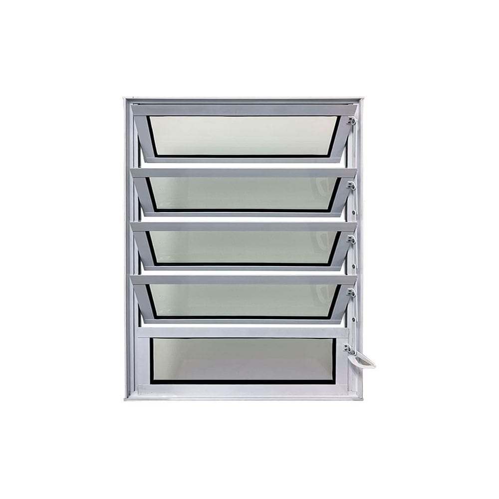 Vitro Basculante de Alumínio Branco 100x80 Linha 25
