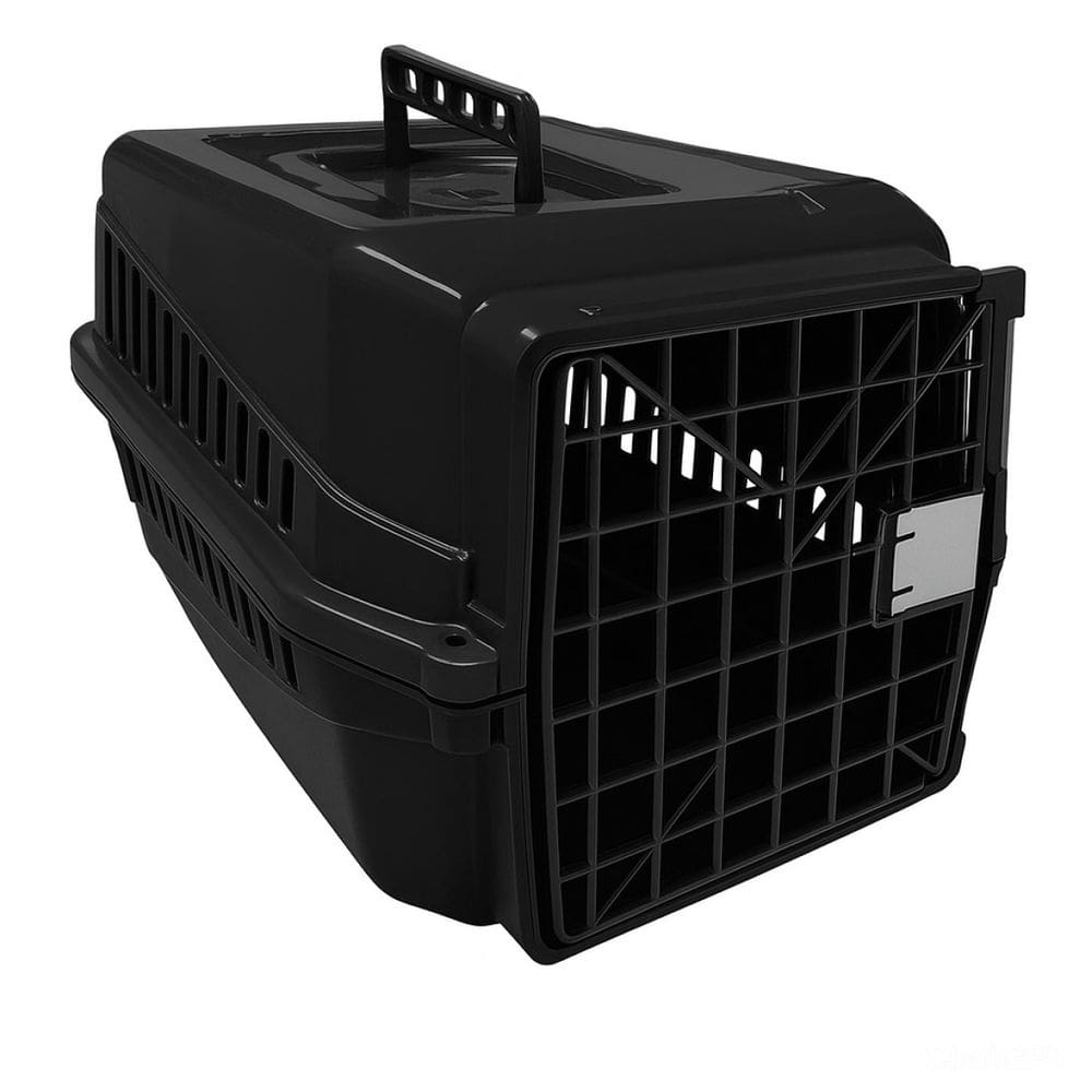Caixa de Transporte Para Animais N3 Cachorros e Gatos Preto