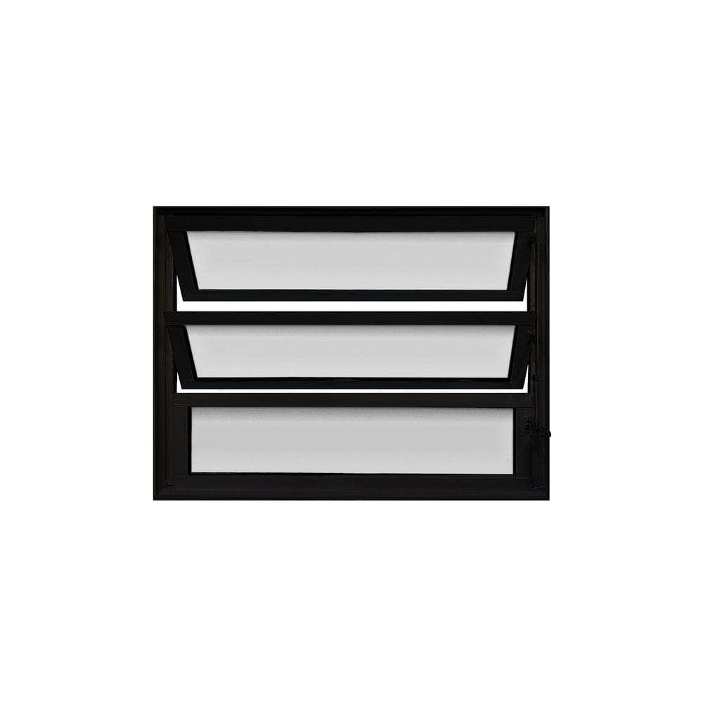 Vitro Basculante de Alumínio Preto 60x80 Linha 25