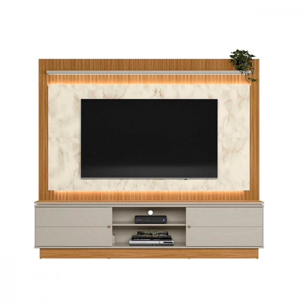 Painel Home Guararapes - TV ate 75 2 Portas de Correr 2 Prateleiras - Linea