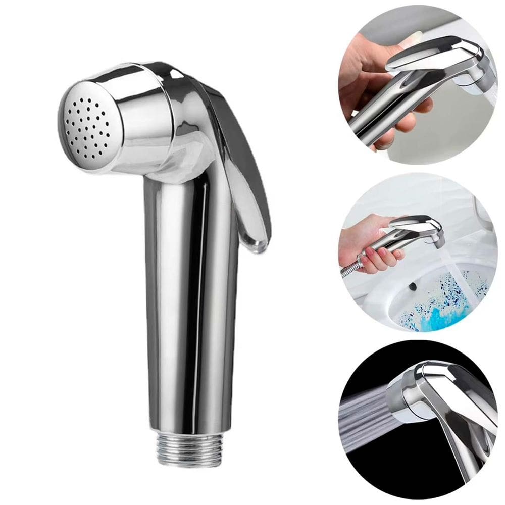 Duchinha Cromada Para Ducha Higiênica de Banheiro, Chuverinho Cromado 1/2” - Jato de Alta Pressão