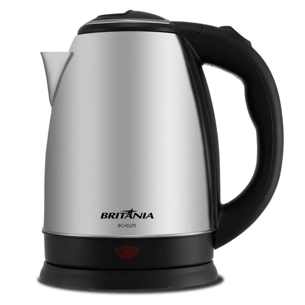 Chaleira Elétrica 1,8 Litros 1250w de Potência Aço Escovado Rotação 360 Graus Britânia