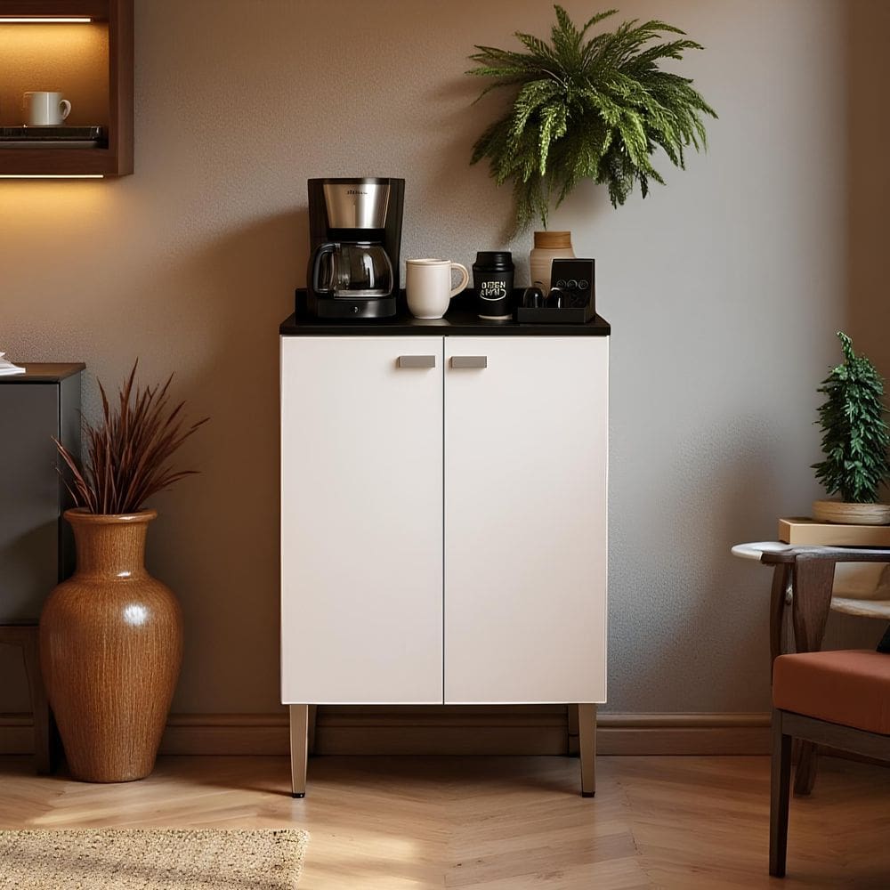 Gabinete Cozinha Organizador Despensa 2 Portas Nicho Interno Com Puxador Carol