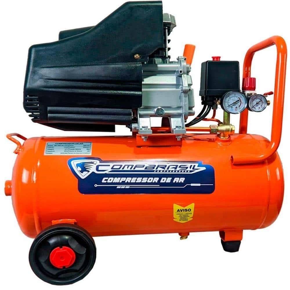 Compressor de Ar Portátil 8,6 Pés 2 HP 25 Litros Lubrificado BM-1902-25L COMPBRASIL