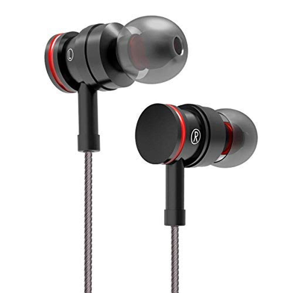 Fones de ouvido Seocode Bass In-Ear com microfone preto