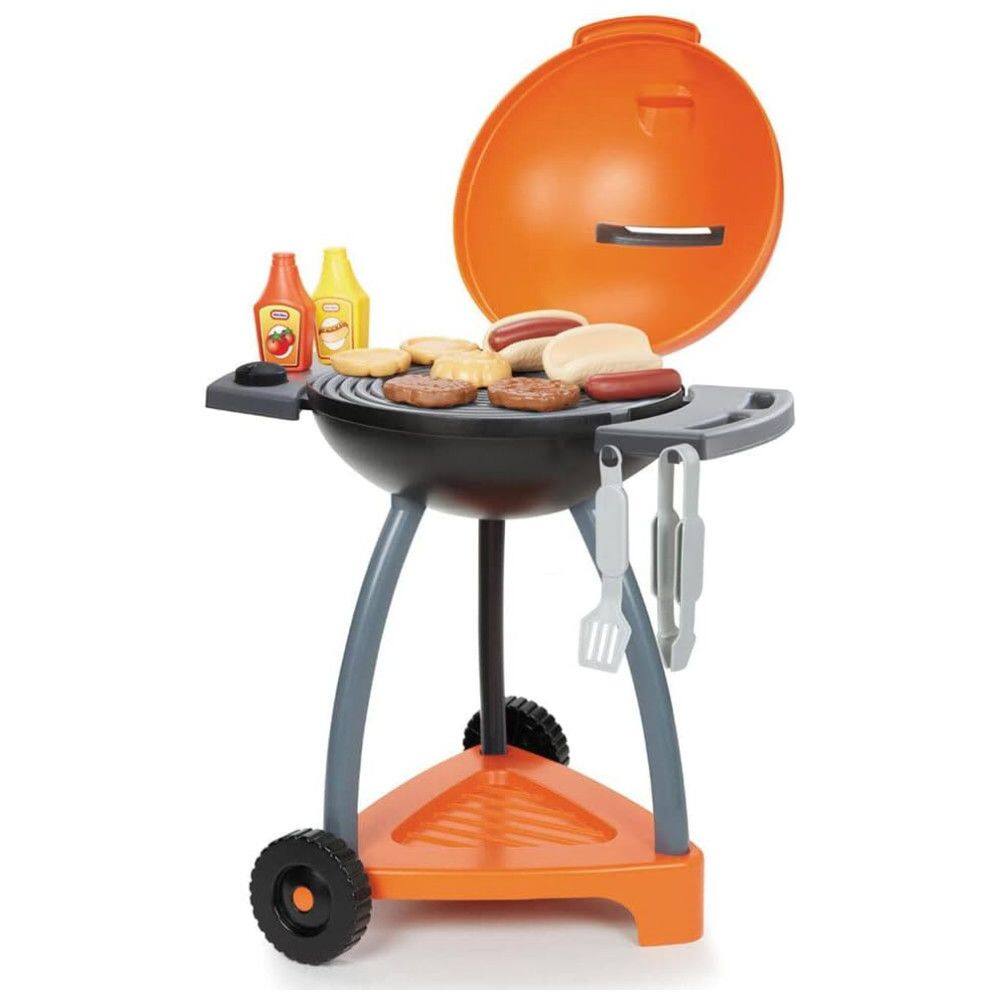 Churrasqueira Grill Divertida com Acessórios para Crianças de 2 a 5 Anos, LITTLE TIKES 637735M, Laranja escuro