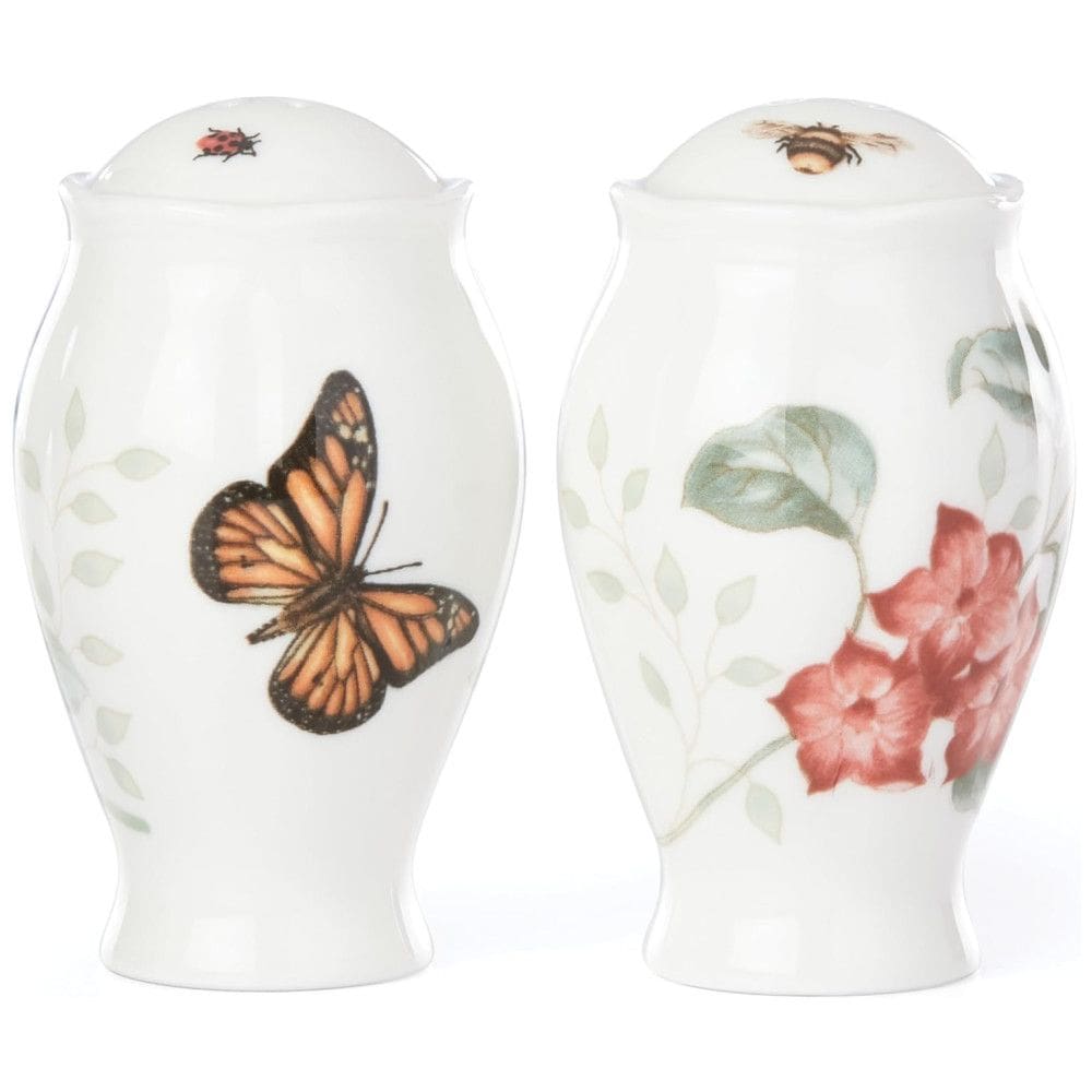 Conjunto de Saleiro e Pimenteiro Multiuso em Pocelana, Lenox Butterfly Meadow, Branco