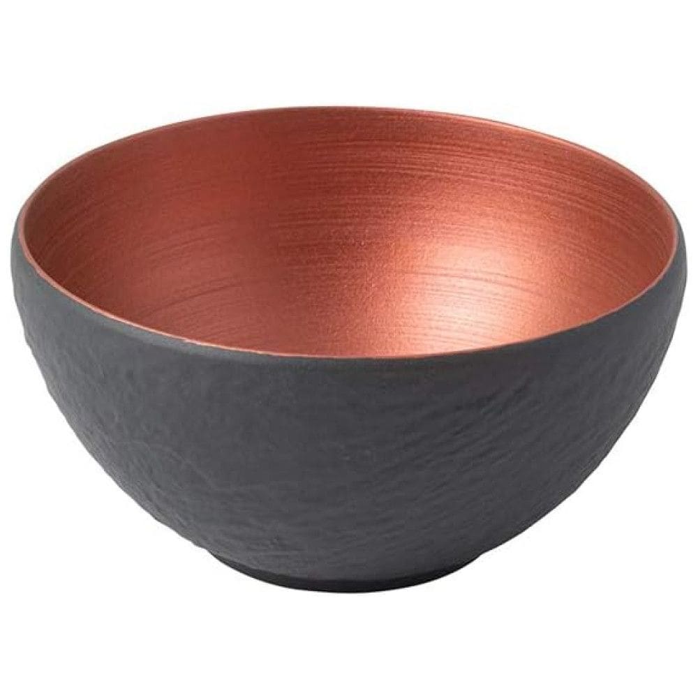 Bolw de Porcelana Premium com Capacidade de 650mL e Formato Redondo, Villeroy Boch, Preto e Cobre