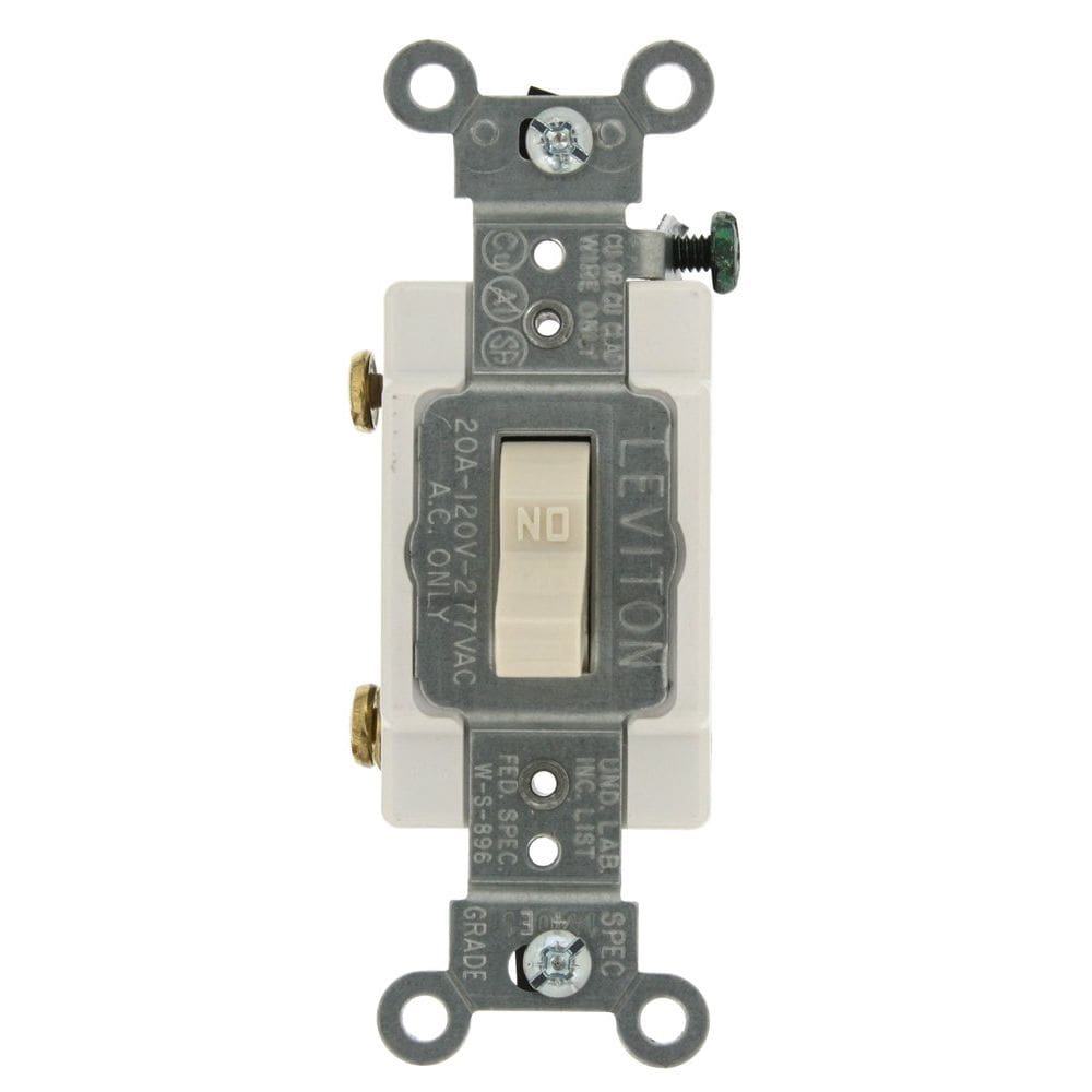 Interruptor silencioso AC unipolar Leviton 20A 120/277V
