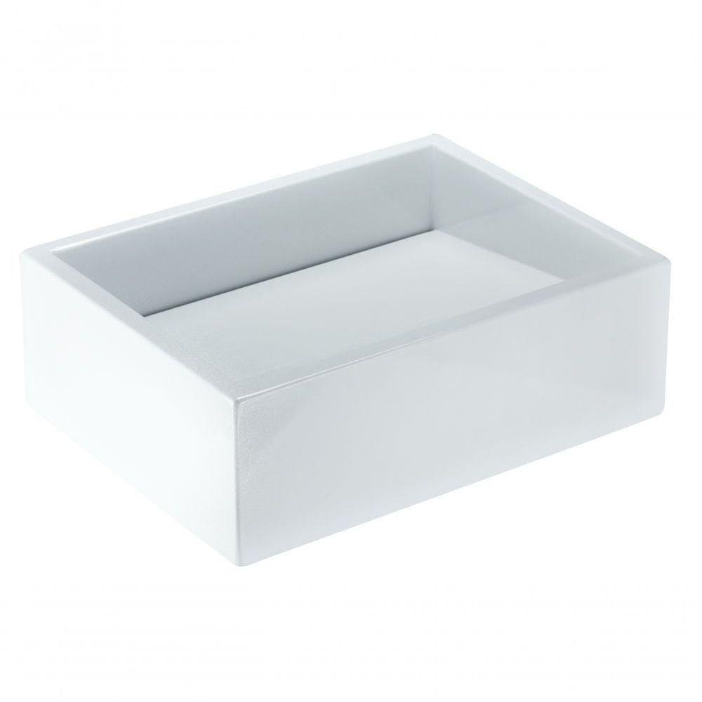 Cuba De Apoio Banheiro Quartzo Pedra 40x30cm Branco Standard