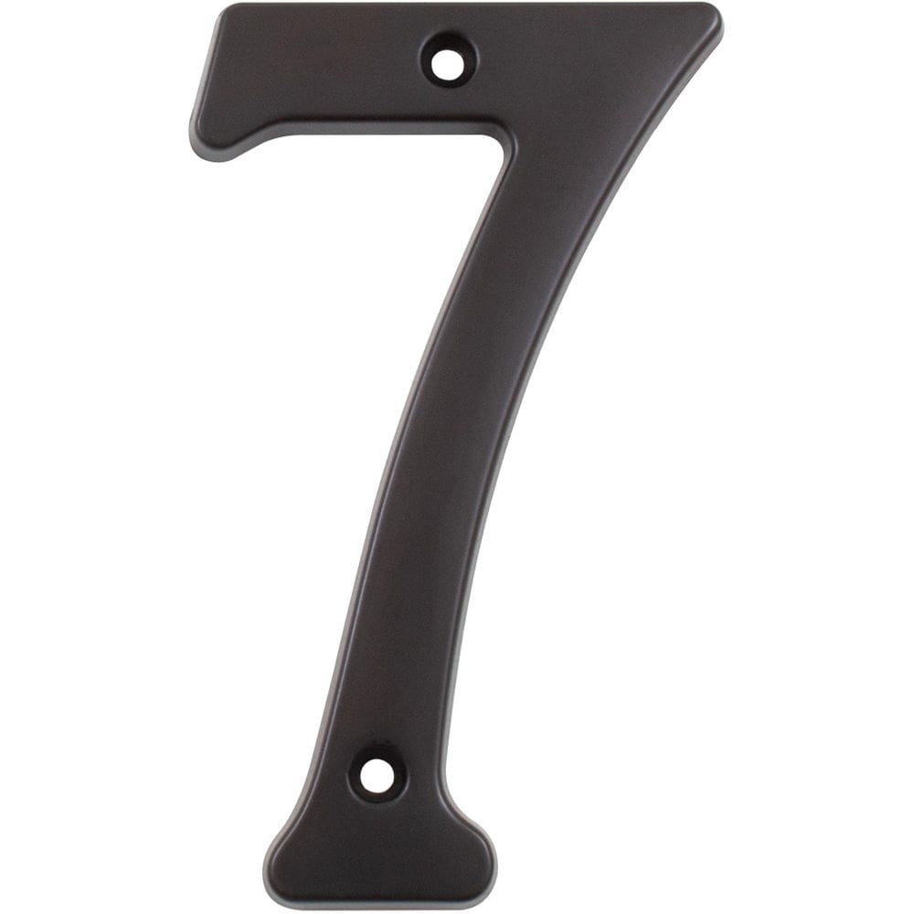 Número da casa Stone Harbor Hardware #7 Bronze polido a óleo de 10 cm