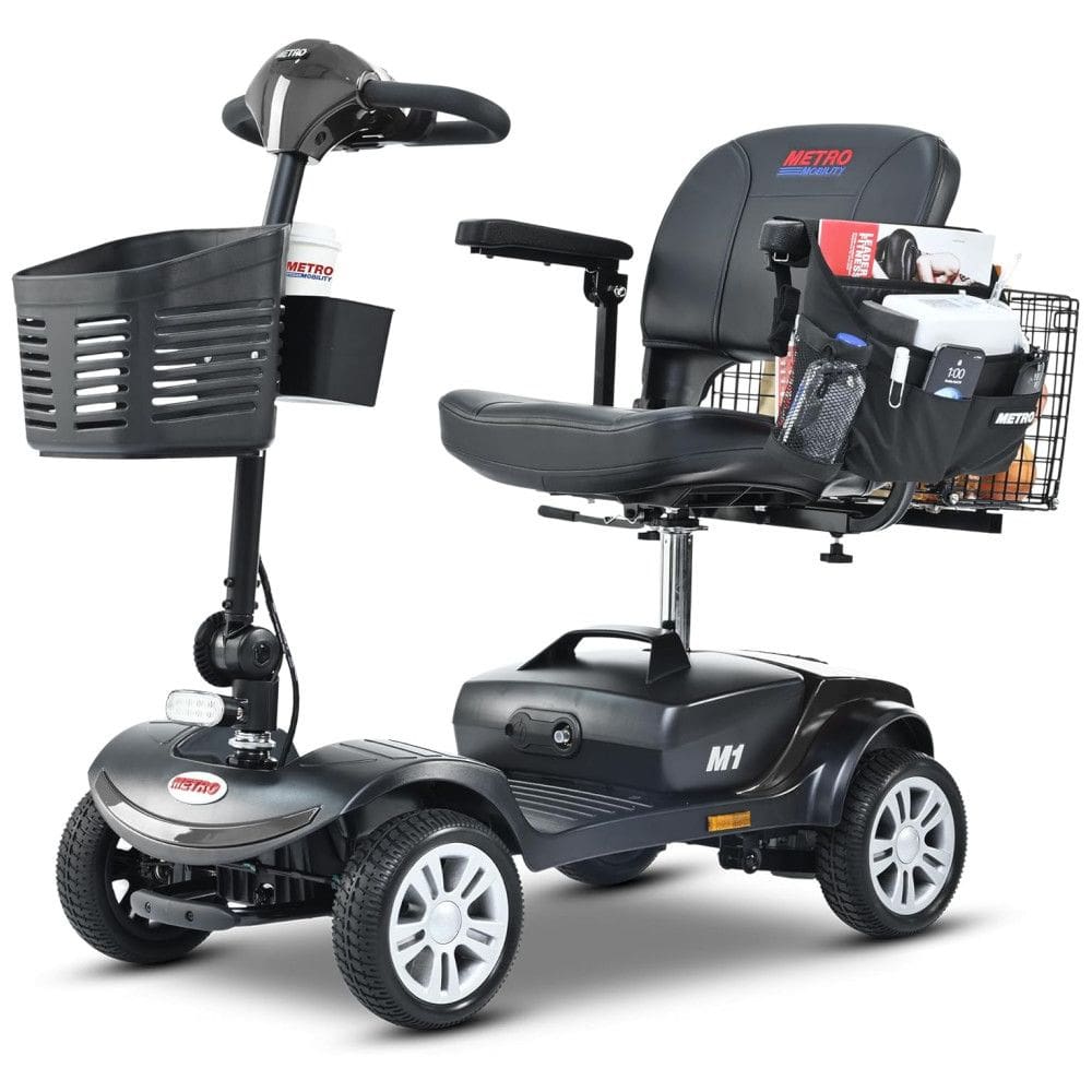 Cadeira de Rodas Elétrica Metro Mobility 4 Rodas para Adultos, Capacidade de 136 kg, Scooter Dobrável para Idosos, Bateria de Longa Duração.