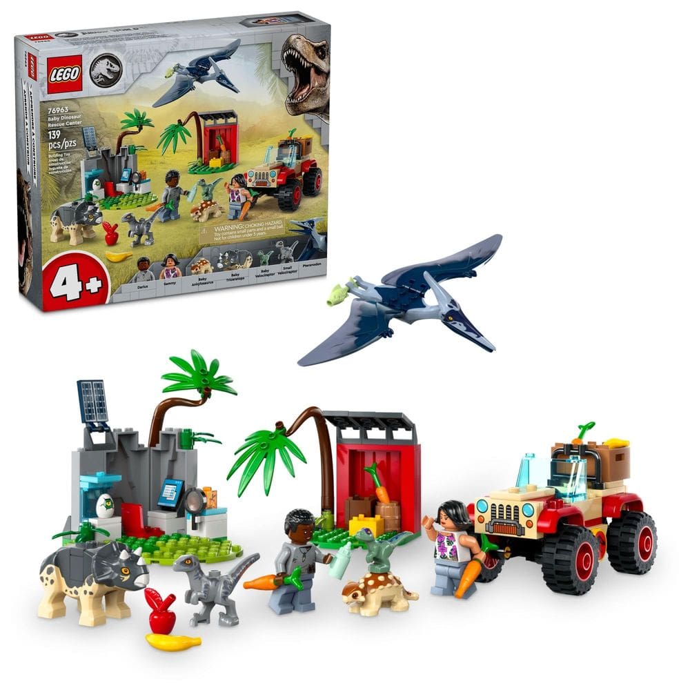 Conjunto de construção LEGO Jurassic World Baby Dinosaur Rescue 76963