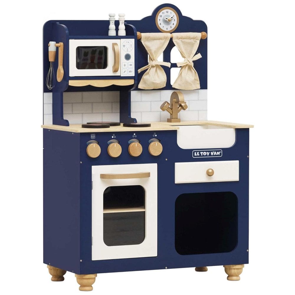 Cozinha Deluxe de Madeira Premium Para Crianças a Partir de 3 Anos, Le Toy Van, Azul
