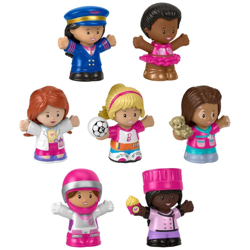 Fisher-Price Little People Barbie - Brinquedo Infantil, Pacote de Figuras ”Você Pode Ser o Que Quiser” com 7 Personagens - Para Crianças de