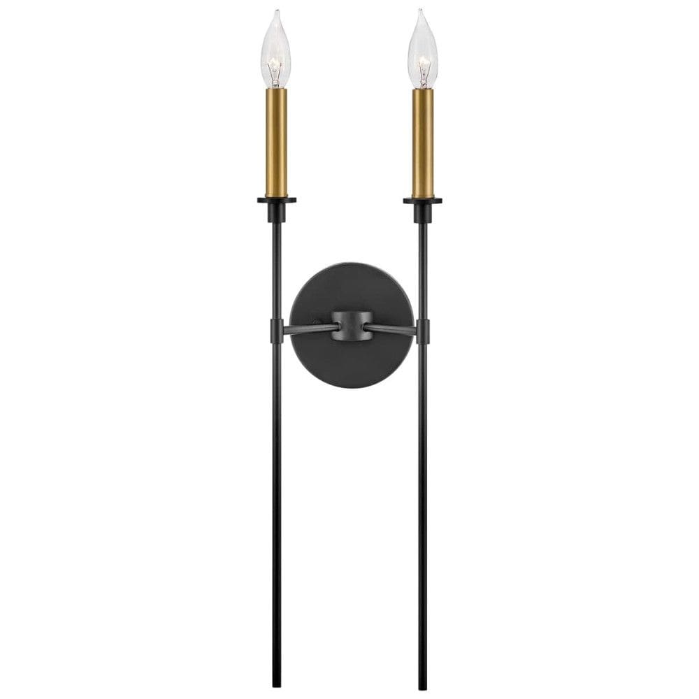 Luminária de Parede, Elegância e Qualidade em sua Casa Com Fio, Estilo Clássico e Material de Liga de Aço, 110V, Lark 83070BK, Preta