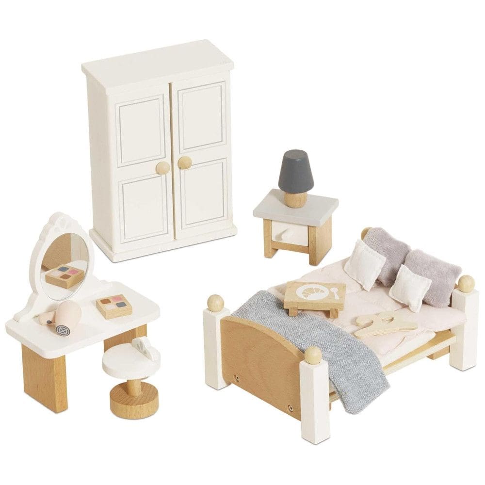 Conjunto de Acessórios Para Casinhas de Bonecas, Móveis de Madeira Para Meninas e Meninos, Ideal Para Crianças a Partir de 3 Anos Le Toy Van