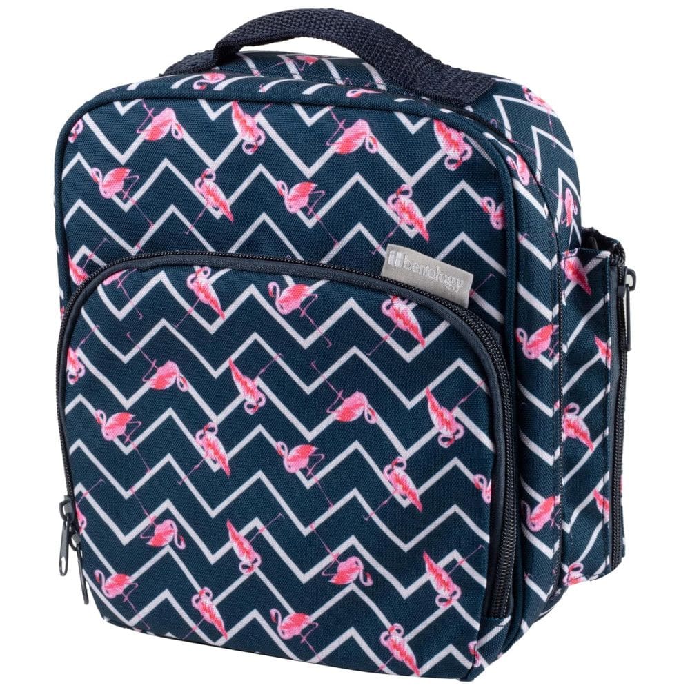 Flamingo Lancheira Infantil com Isolamento, Para 3 Anos ou Mais, BENTOLOGY, Preto