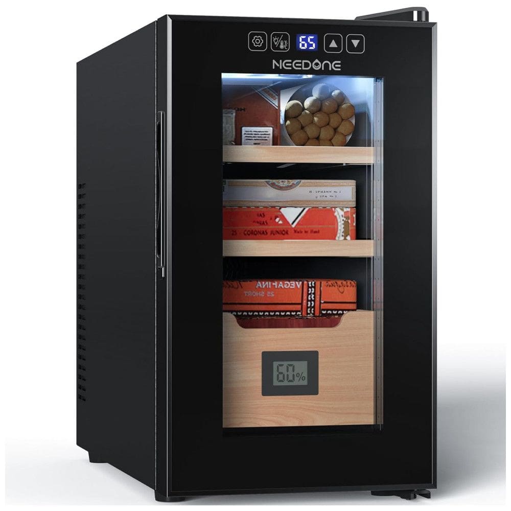Umidor de Charutos NEEDONE 26 Litros: Controle de Umidade, Aquecimento e Refrigeração, Silencioso, Termostato - Armazena até 200 Charutos