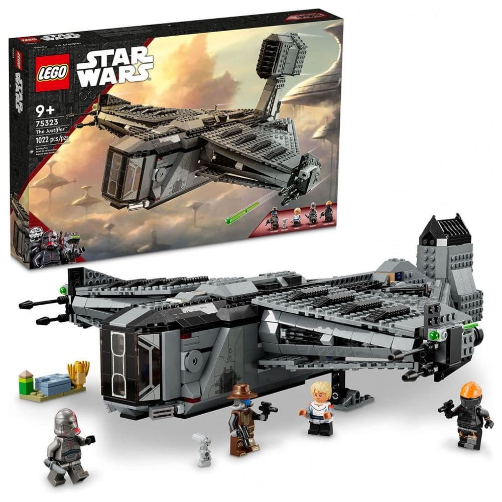 LEGO Star Wars The Justifier 75323 Building Toy Set Buildable Starship for Kids Aged 9 and Up Featuring Cad Bane, Omega, Fennec Shand and