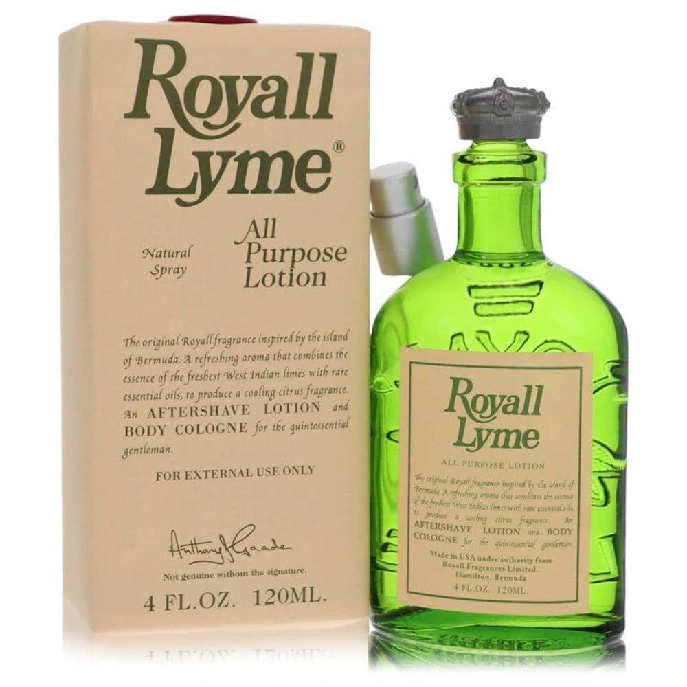 Loção pós-barba e colônia Royall Lyme para homens 120ml/240ml