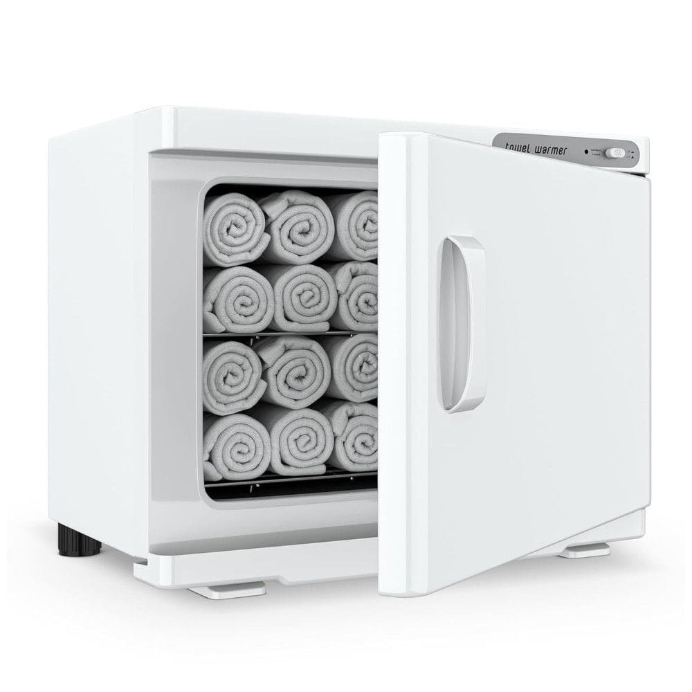 Aquecedor de Toalhas 23L Armazena até 12 toalhas Faciais, Ideal para Barbearias, Salões e Spas, 110V, RyJaune, Branco