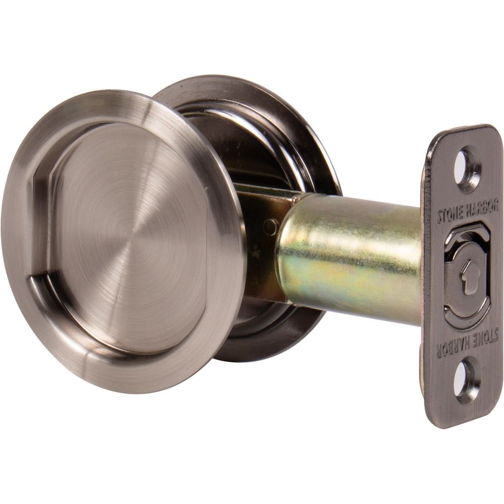 Fechadura de bolso redonda Stone Harbor Hardware Nickel antigo