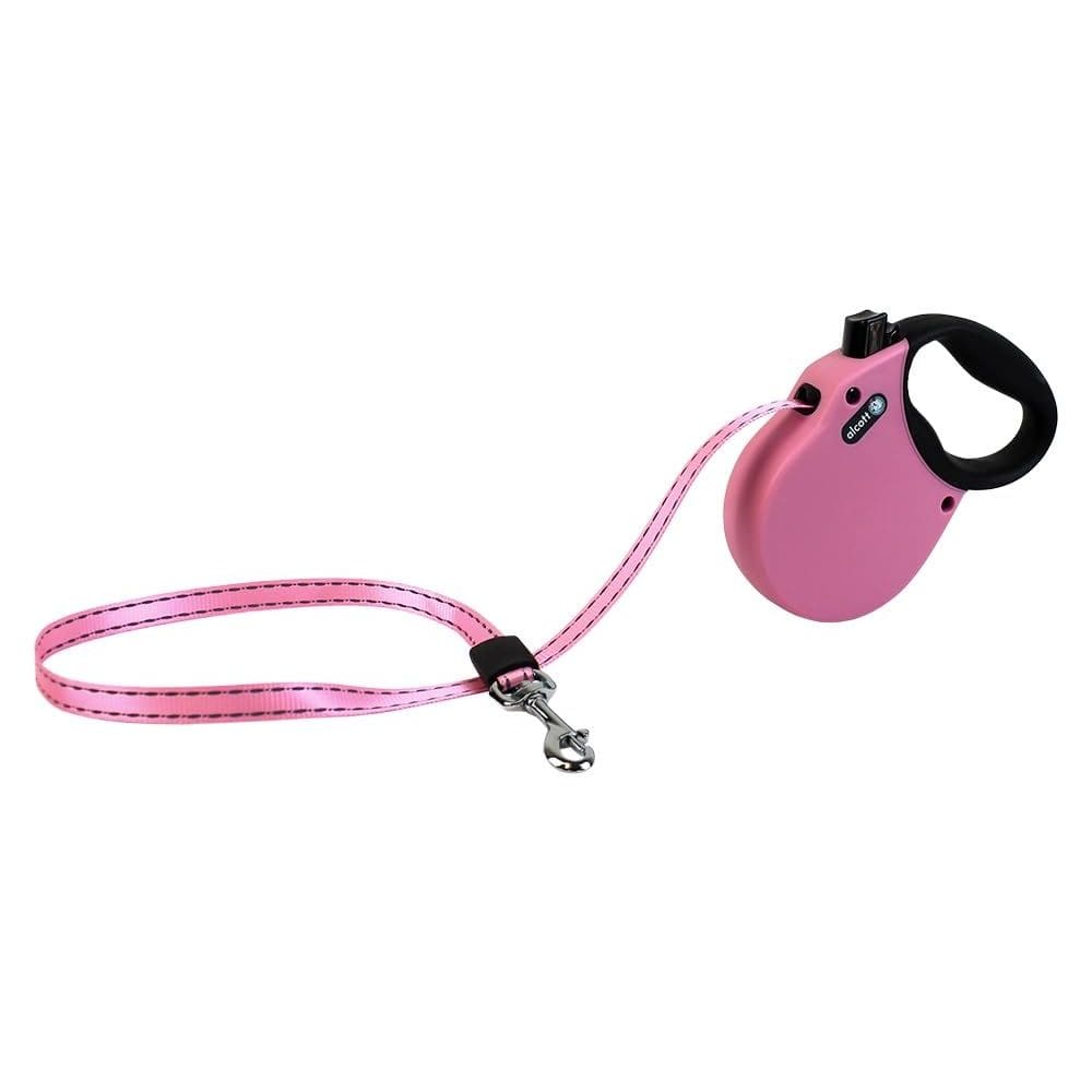 Leash Alcott Adventure Refletivo Retrátil 3m Rosa XS