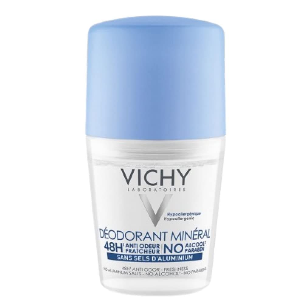 Desodorante Vichy 48Hr Mineral Roll-On 50mL para pele sensível
