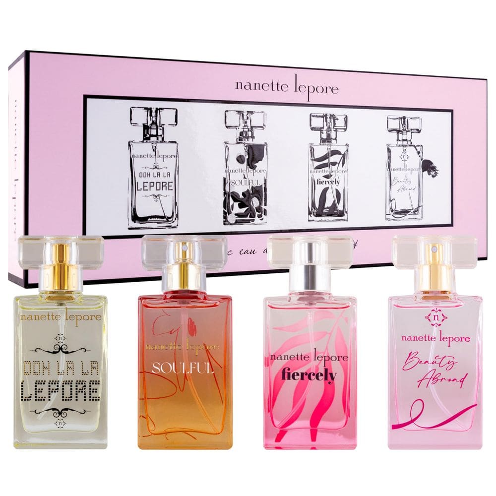 Conjunto de coleção Perfume Nanette Lepore Chic Coffret 20mL x4