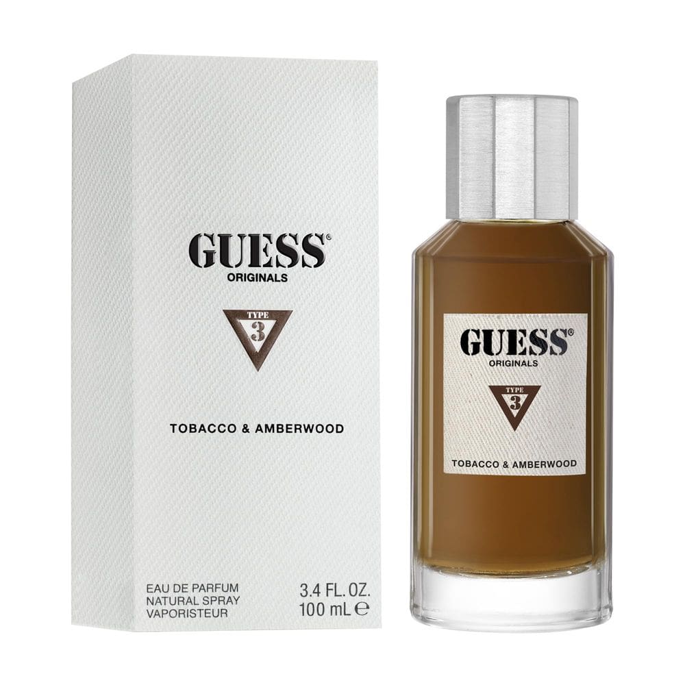 Perfume GUESS Originals Tipo 3 de tabaco e madeira de âmbar 100mL EDP
