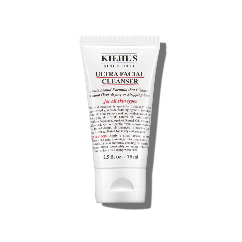 Limpador ultrafacial Kiehl`s, limpador facial leve e espumoso, fórmula enriquecida que reabastece a barreira da pele, esfolia e hidrata suavemente, ad