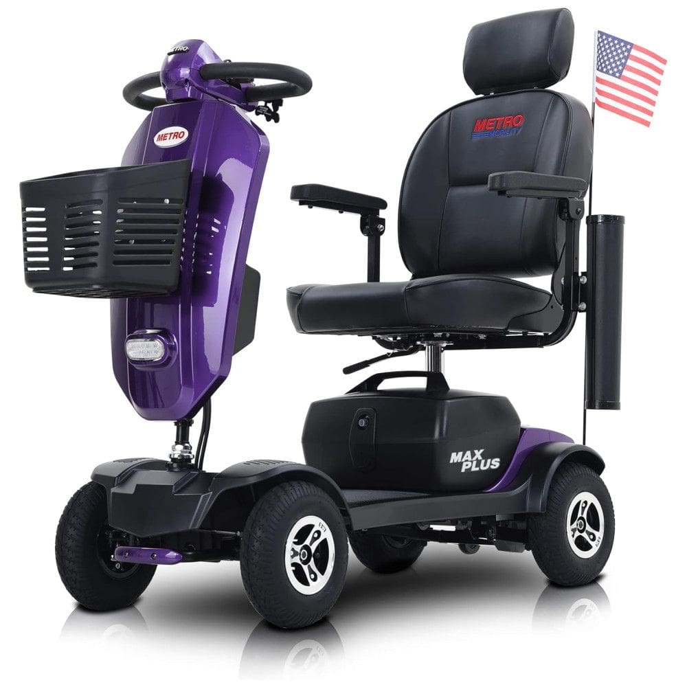 Cadeira de Rodas Elétrica Metro Mobility,Nova Scooter de Mobilidade 4 Rodas para Adultos, 136 kg, Dobrável, Bateria 12V20AH*2