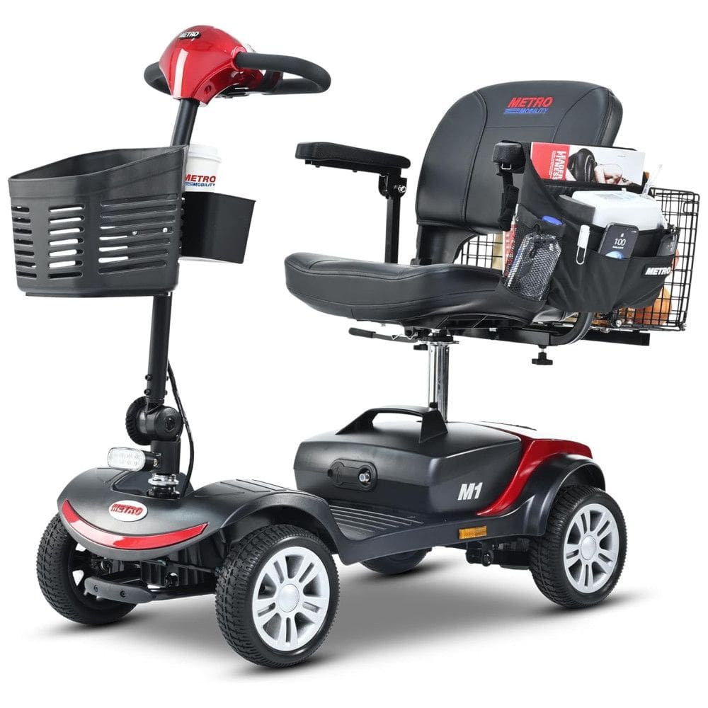 Cadeira de Rodas Elétrica Dobrável Metro Mobility para Adultos, 136 kg de Capacidade, Bateria de Longa Duração, Carregador e Cesta, Viagem.