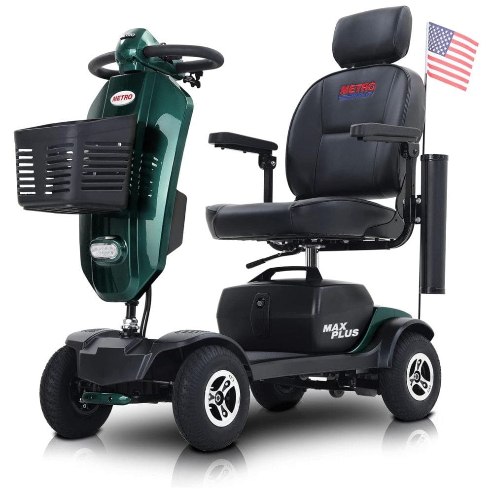 Cadeira de Rodas Elétrica Metro Mobility, Novo Scooter Outdoor 4 Rodas,Scooter Adulto 136kg Dobrável ,Bateria 12V20AH*2,Alcance Máximo de