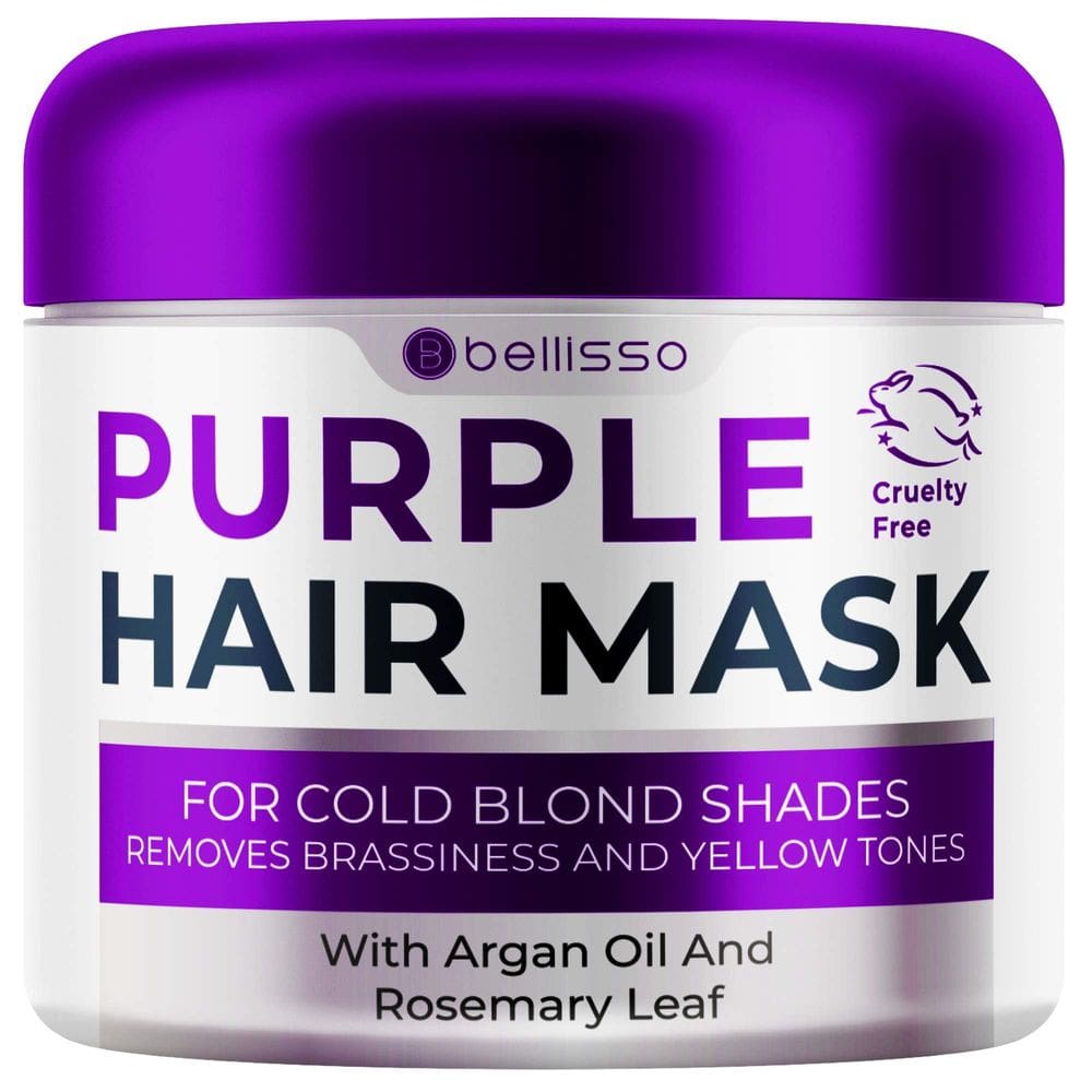 Máscara capilar roxa, condicionador profundo, toner, cabelo loiro, bronzeado