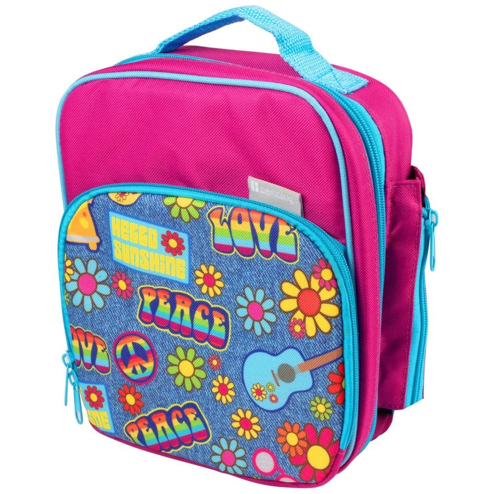 Hippie Retrô Lancheira Infantil com Isolamento, Para 3 Anos ou Mais, BENTOLOGY, Rosa