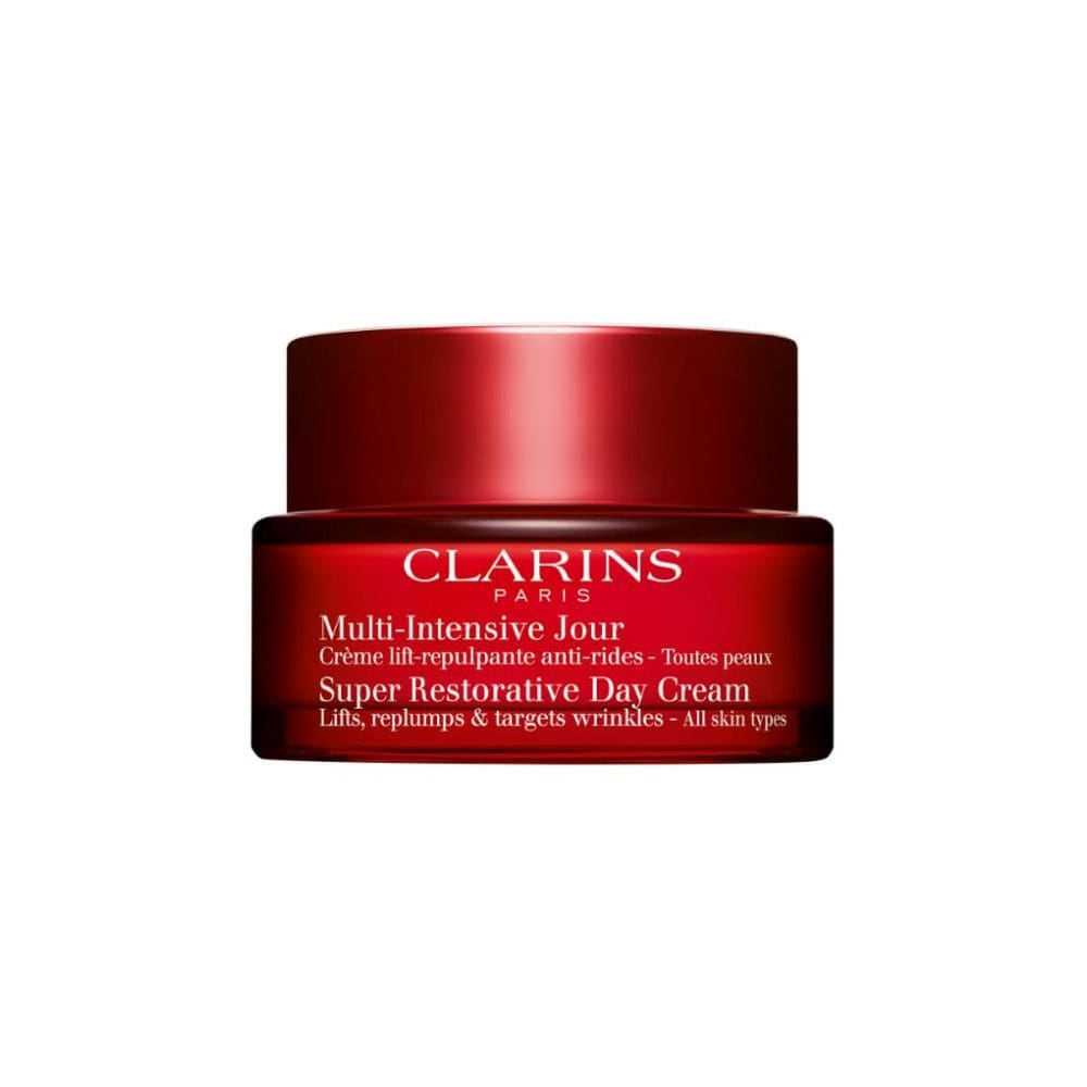 Facial Diurno Anti Idade para Mulheres com Mais de 50 Anos, Levanta e Suaviza a Pele, CLARINS, Vermelho