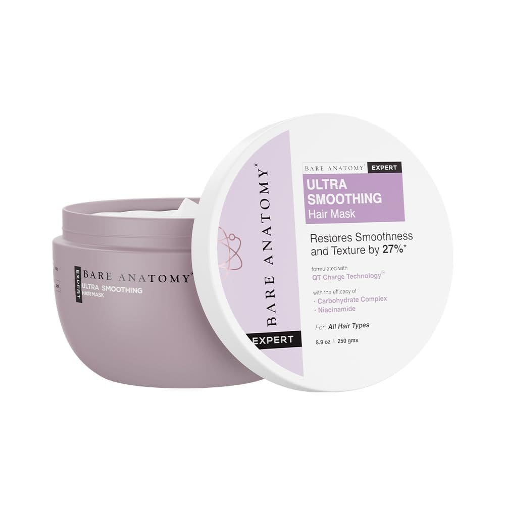 Máscara capilar Bare Anatomy Ultra Smoothing 250ml para cabelos secos e crespos