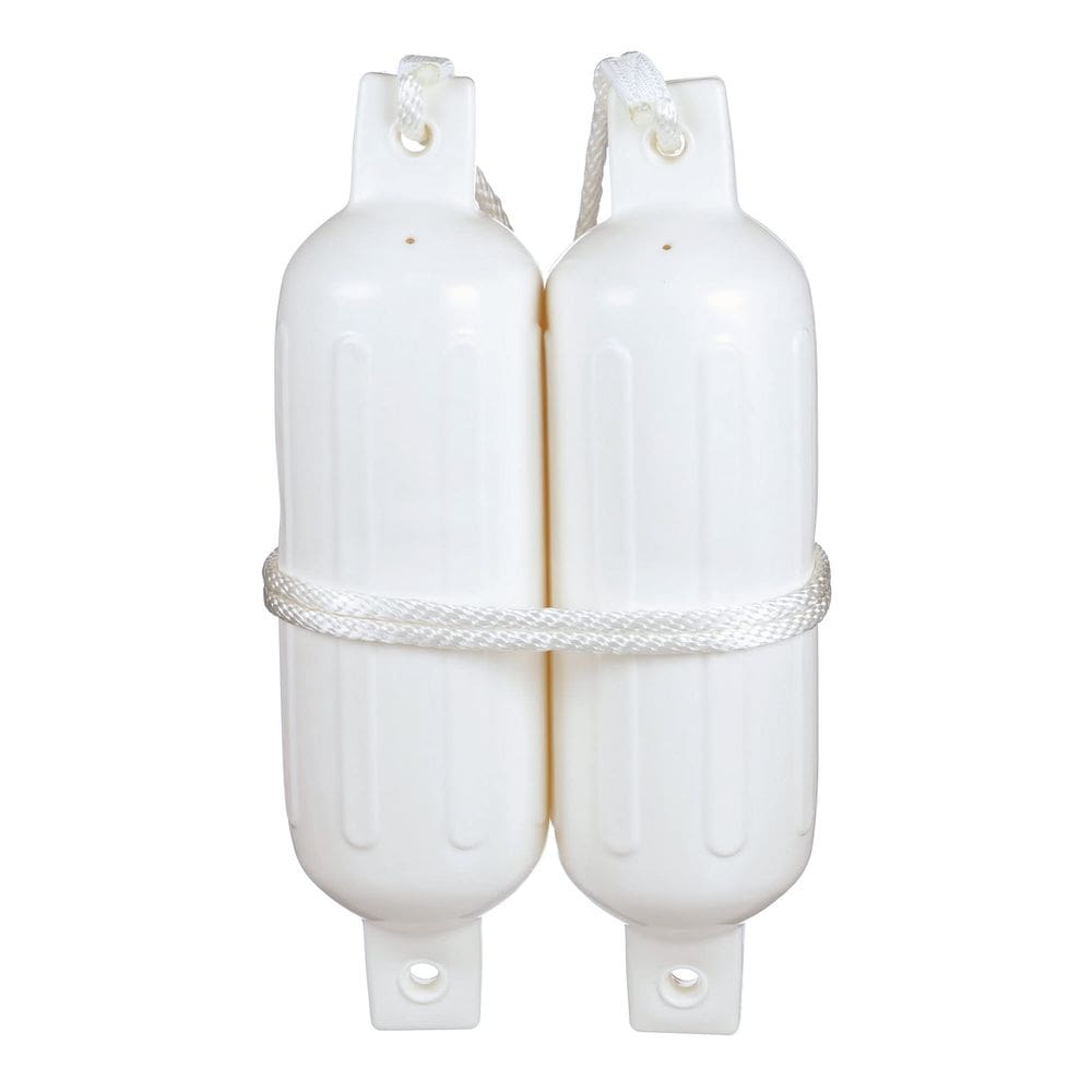 Kit de pára-choque para barco SEACHOICE Twin Eye Ribbed 16,5 x 58 cm branco