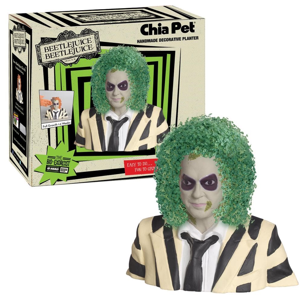 Plantador decorativo Chia Pet Beetlejuice divertido de cultivar
