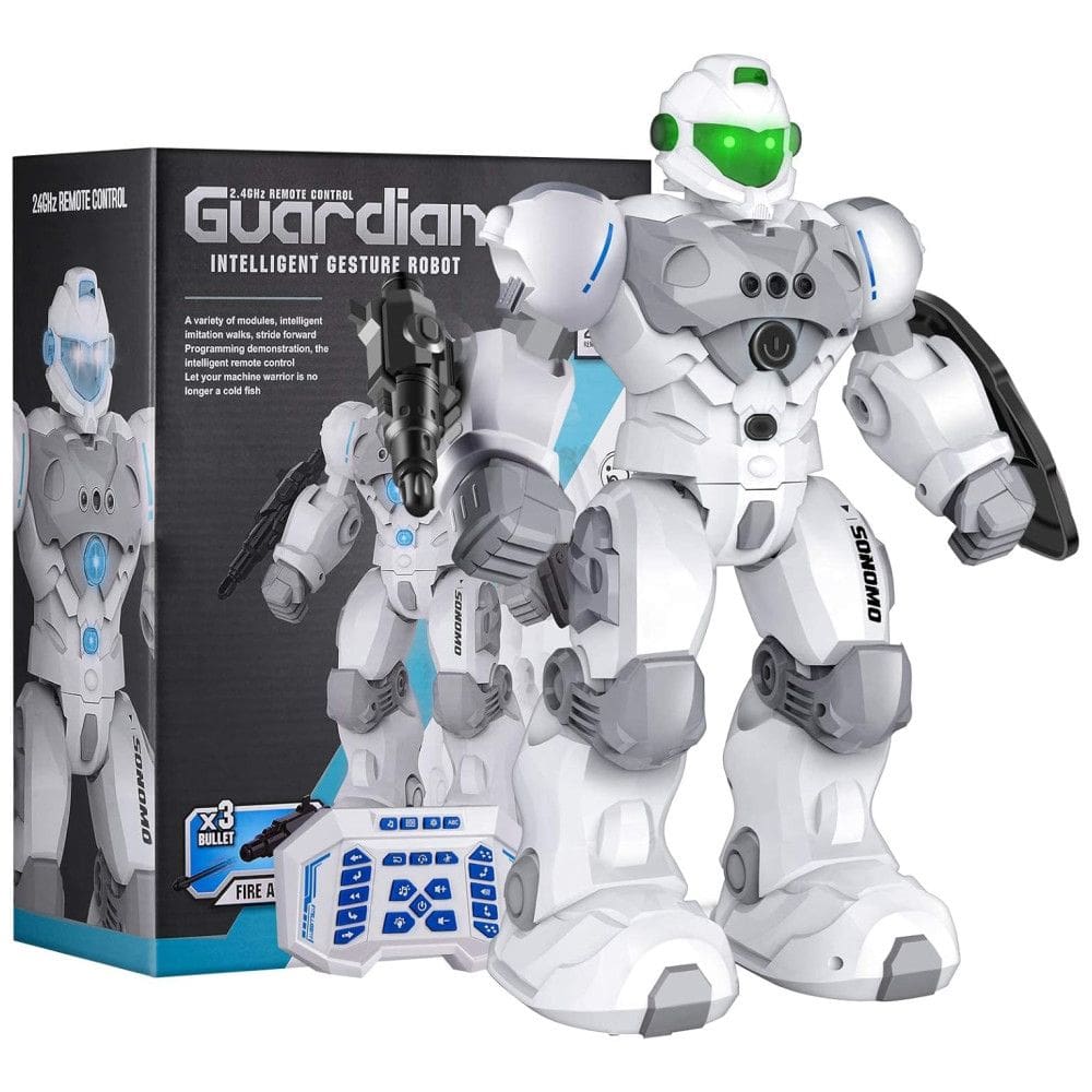 Robô Inteligente Programável com Controle por Gestos para Crianças de 6 a 9 Anos, SONOMO, Branco