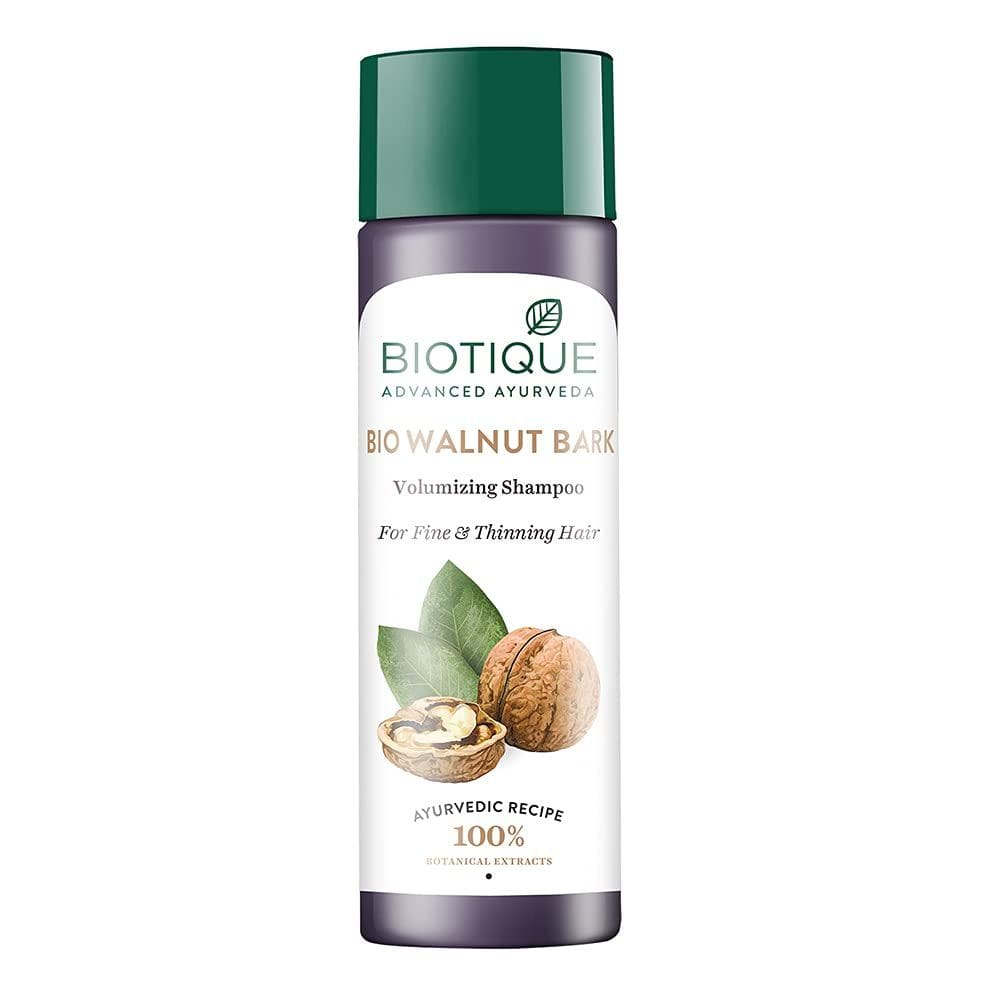 Shampoo Biotique Walnut Bark Volumizing 190 ml para cabelos finos