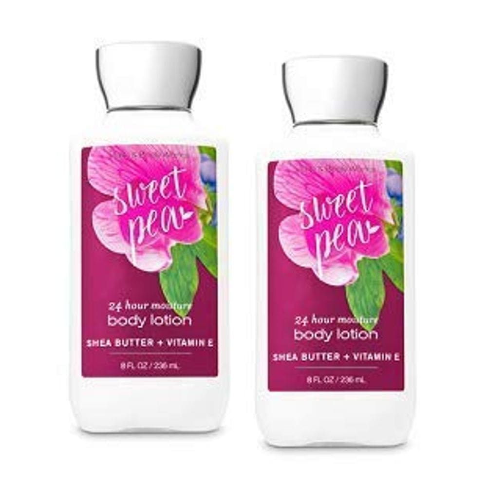 Loção corporal Bath & Body Works Sweet Pea 240 ml (pacote com 2)