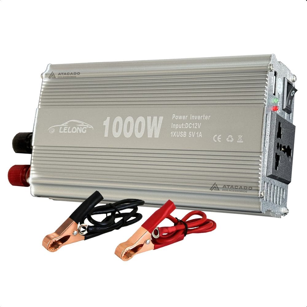 Inversor 12v Para 220v ou 110 1000w Conversor Tensão Veicular