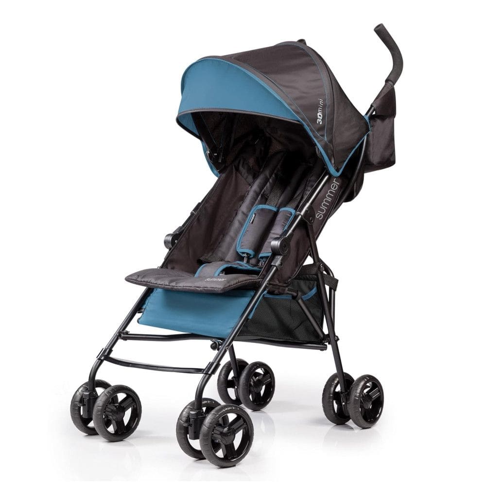 Carrinho de Bebê Leve Summer by Ingenuity 3D Mini, Compacto e Confortável, Reclinável em Diversas Posições, Proteção Solar