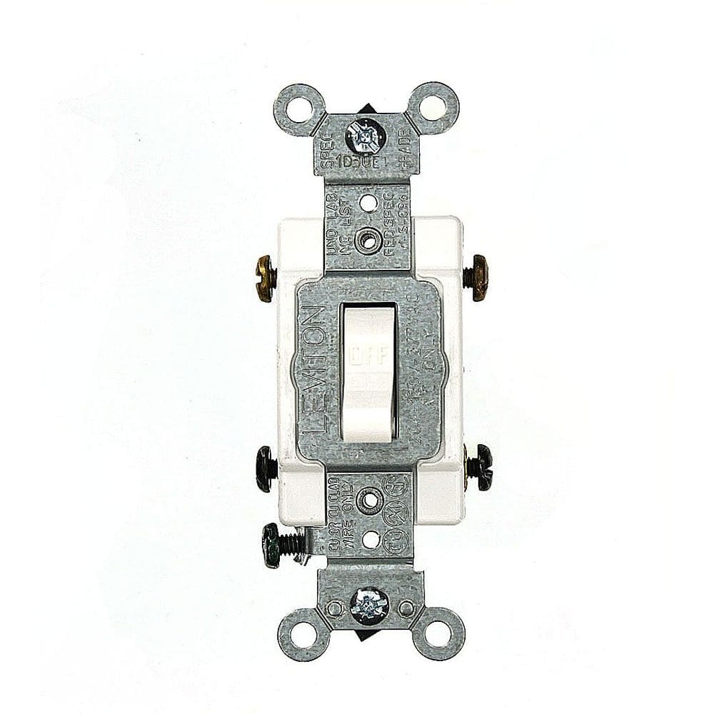 Interruptor seletor de dois pólos Leviton CSB2-20W 20A 120/277V branco