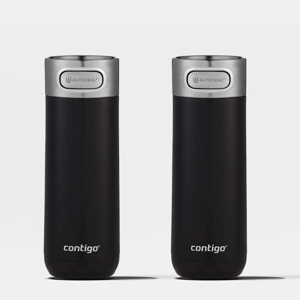 Kit Com 2 Copos Térmicos Luxe Autoseal® Black Contigo | 473ml
