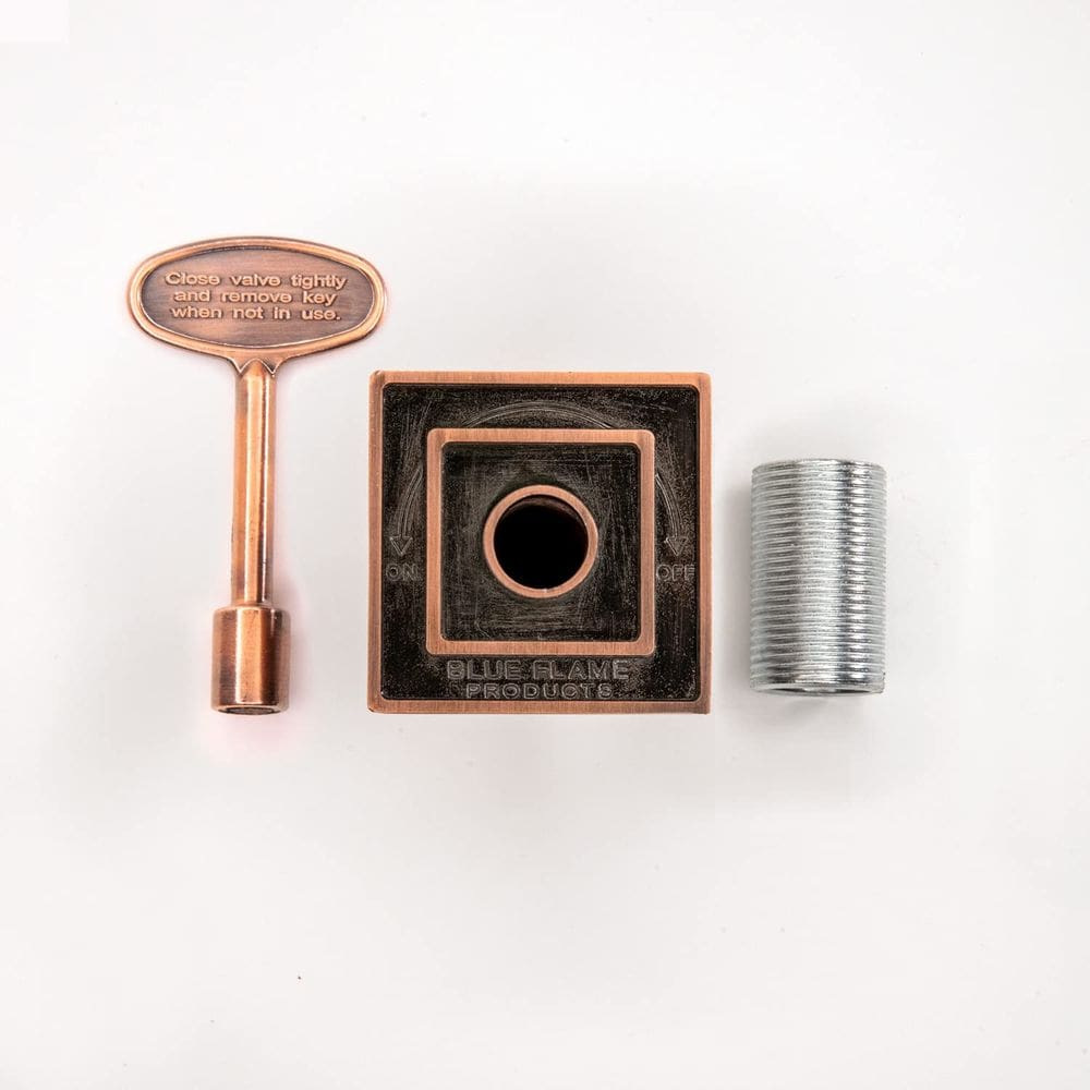 Brida Cuadrada y Llave Blue Flame Dks.0404 en Latón de 7.5 cm